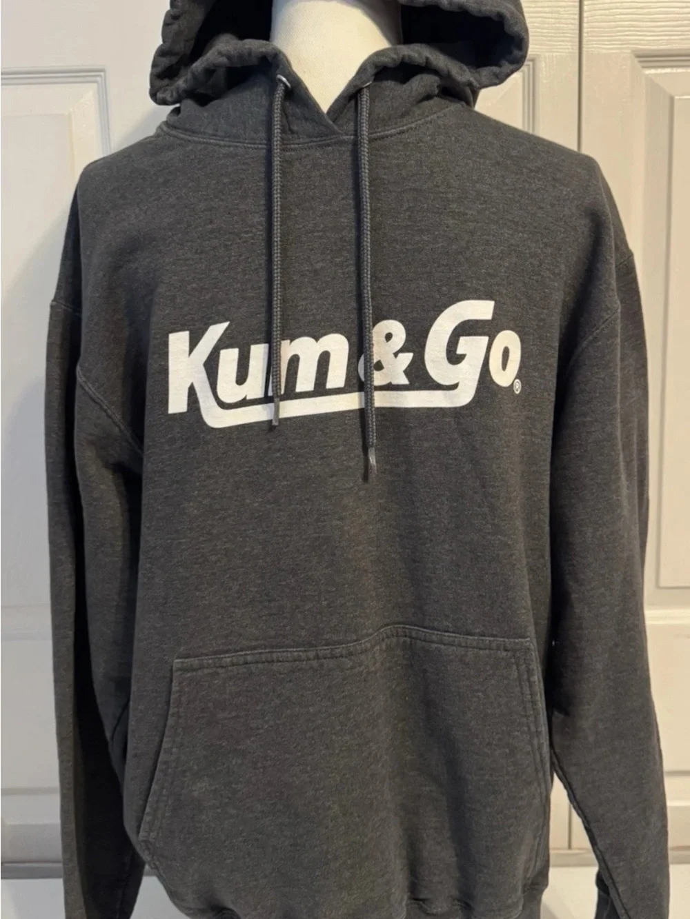 Men's Dark Gray Logo Hoodie “Kum & Go” Medium (tags removed)